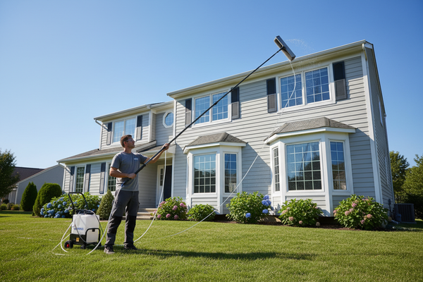 Water Fed Pole Cleaning